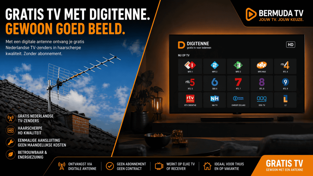 Digitenne in Nederland: digitale TV via de ether met antenne-ontvangst